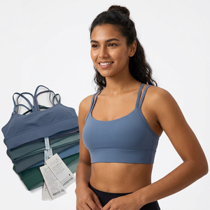 New Design Lightweight Sports <b>Bra</b> Y-line Straps OEM Women's Yoga Fitness <b>Bra</b> Front Logo High Quality Push-Up Soft Beautiful Back - Product Image 3