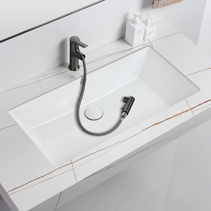 Lavabo Rettangolare in Ceramica Standard Americano da Incasso per Mobili da Bagno - Product Image 5