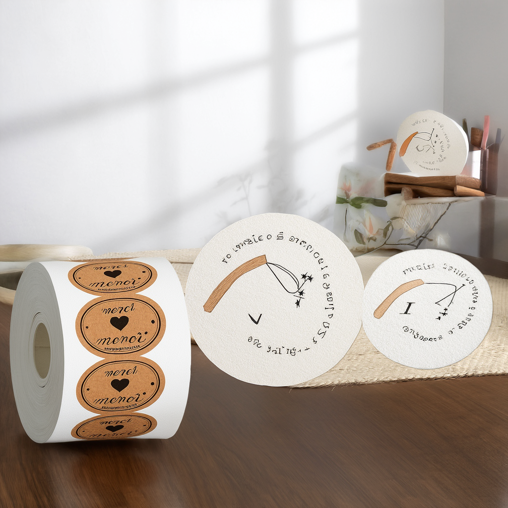 Custom Eco Friendly Packaging Label for Food Container , Waterproof CMYK Printing Roll Sticker for Organic Vegan Food