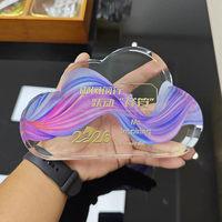 Plaque personnalisée en forme de nuage, trophée en cristal, récompense MH-FJ0081
