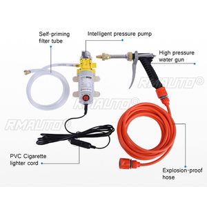 Nettoyeur de voiture 12V, pistolet de lavage haute pression, machine de nettoyage portable, appareil de nettoyage électrique pour l'entretien automobile - Product Image 6