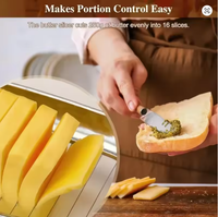 Coupe-fromage et trancheuse à beurre multifonctionnel en acier inoxydable pour le contrôle des portions, outil de cuisine, coupe-œufs