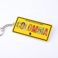 Porte-clé en métal et aluminium, 1 pièce, plaque d'immatriculation, accessoire en métal, promotion