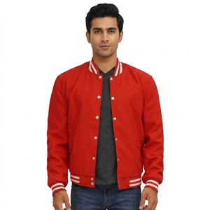 Veste de baseball varsity pour homme, légère, de qualité supérieure, avec broderie esthétique, style universitaire, pour la vente en ligne. - Product Image 1