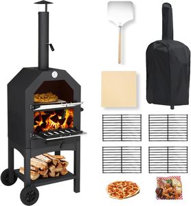 Lò nướng pizza ngoài trời-Lò nướng pizza bằng gỗ cho bên ngoài với đá Pizza, vỏ, vỉ nướng & nhà sản xuất bánh Pizza hoàn hảo - Product Image 1