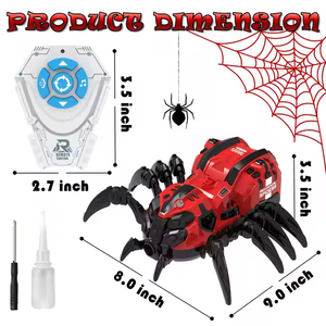 Tiktok Trending Toy 2,4 GHz RC Stunt Robot Toy Spray Halloween Realista Música Luces Control remoto Robot Spider para niños - Product Image 6