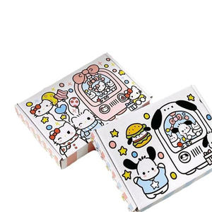 Caja de donas de cartón biodegradable de nuevo diseño Popular para galletas, galletas, pasteles, lámina dorada impresa para envasado de alimentos - Product Image 1