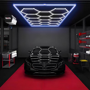 Hexagon Detailing Workshop Plafonniers Led pour magasin de voiture et garage Lumières en nid <span class=keywords><strong>d</strong></span>'abeille Hexagonal Led Working Light - Product Image 3