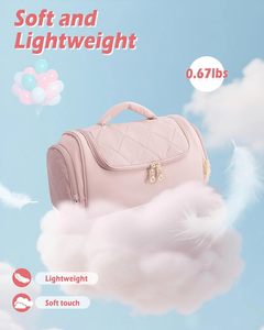 Bolsa de Cosméticos de Viaje Colgante de Tela Oxford, Ligera e Impermeable, Organizador de Maquillaje con Bolsillos Transparentes, Estilo Moderno, Venta al Por Mayor de Fábrica - Product Image 2