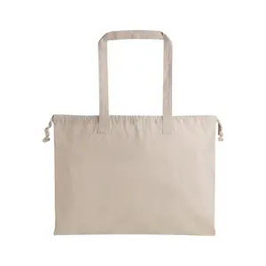 Bolsa de Compras de Algodón con Cierre de Cordón, Merchandising Sostenible - Product Image 2