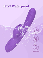 2026 Neuer Rabbit Vibrator Dildo G-Punkt Klitoris-Stimulator aus Silikon mit Doppelmotor, Wasserdicht IPX7, USB-Betrieben, 7 Frequenzen