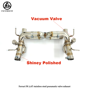 Scarico Valvolato Sottovuoto in Acciaio Inox di Alta Qualità CSZ per <span class=keywords><strong>Ferrari</strong></span> F8 3.9T, Axle-Back Valvolato Pneumatico SS304 con Controllo Remoto - Product Image 1