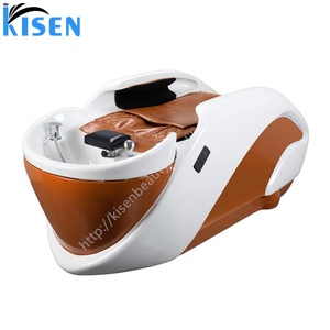อุปกรณ์สปาผมญี่ปุ่น KISEN เตียงนวดไฟฟ้าแบบกว้าง เก้าอี้นวดสปาผม เตียงสระผมพร้อมระบบนวดน้ำเพื่อการไหลเวียนโลหิต - Product Image 2