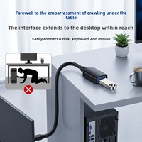 Cable de Extensión USB 3.0 Tipo-C de 2m 3m para Laptop, Memoria USB, Ratón, Teclado, Macho a Hembra