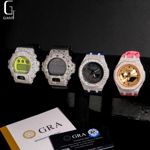 Offre Spéciale – Boîtier de Montre Moissanite GA2100/DW6900 Tendance Style Hip Hop en Argent 925 avec Lunette Moissanite VVS1 Passe le Test du Diamant GRA - Product Image 5