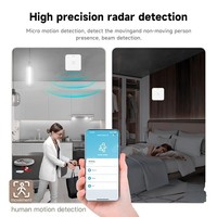 Détecteur de présence humaine Tuya Zigbee à ondes millimétriques, capteur de mouvement PIR pour plafond, détecteur d'occupation intelligent pour la maison, compatible AC, batterie et Alexa