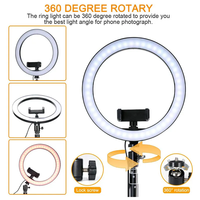 Lampu Ring Tripod Led RGB, lampu cincin fotografi, dudukan Tripod Multi warna, lampu bisa disesuaikan 12 inci 14 inci 18 inci