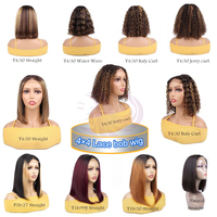 Mayqueen Wholesale Highlight Virgin Human Hair Wigs HD Lace Front Brazilian Short Bob Wigs Pixie Curl Water Weave Human Hair Wig