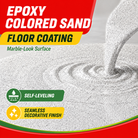Peinture de sol autolissante Taiyan à base d'époxy haute résistance et de sable coloré, revêtement liquide effet marbre, fût de 20 kg pour usage extérieur
