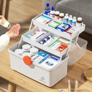 Boîte à médicaments Boîte à médicaments ménagers multicouche Boîte à médicaments de stockage médical d'urgence