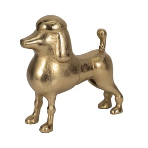 Statua Moderna di Barboncino, Figurina Decorativa in Metallo, Scultura Ornamentale per Mensole e Tavolini da Caffè - Product Image 2