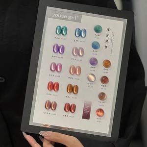 <span class=keywords><strong>Gel</strong></span> esmaltado de ojo de gato astillado rojo Burdeos de 10 colores 2025 nuevo producto pequeño conjunto de tienda de uñas SISTEMA DE Color común - Product Image 4