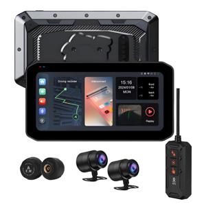 Zmecar 새로운 핫 6.25 "HD 화면 오토바이 네비게이션 레코더 BT DVR TPMS 안드로이드 자동 오토바이 카플레이 플레이어 - Product Image 1