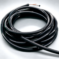 Bande lumineuse LED flexible en silicone noir, néon, programmable, adressable, RGB, étanche IP67, DC24V, 360 degrés, ronde