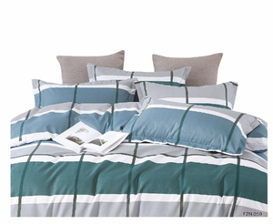 Fenzoni 710TC ชุดผ้าปูเตียงคิงไซส์ทันสมัยผ้าไมโครไฟเบอร์ที่ระบายอากาศได้ดีนุ่มมาก35ซม. ผ้าปูที่นอนทรงเรขาคณิต/ลายดอกไม้ - Product Image 1