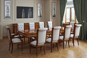 French Style Hand Crafted Dining Room Furniture Classic Solid Teak Wood Dining Room Furniture Collection Manufacturer Exporter - Product Image 3