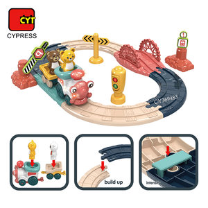 Tren Eléctrico de animales para niños, tren de juguete de puzle con luz y sonido, venta al por mayor - Product Image 3