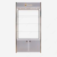 Vitrine en verre de boutique cosmétiques de luxe personnalisés de parfum vitrine d'alcool de tabac de Photics lumière de LED résistante