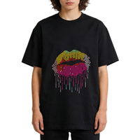 Transfert thermocollant de strass effet arc-en-ciel pour T-shirt