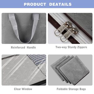 Organizadores de ropa grandes de 90L, caja de almacenamiento de ropa plegable para armario - Product Image 3