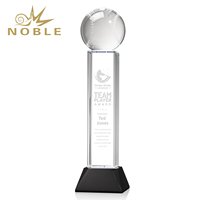 Trophée de championnat de baseball en cristal personnalisé, logo gravé sur mesure pour les événements de baseball des jeunes, des adultes, des écoles et des entreprises