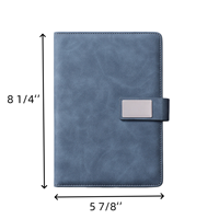 Carnet de notes en cuir PU A5 avec fermeture magnétique, journal, agenda, bloc-notes, pour le bureau, promotionnel, logo personnalisé