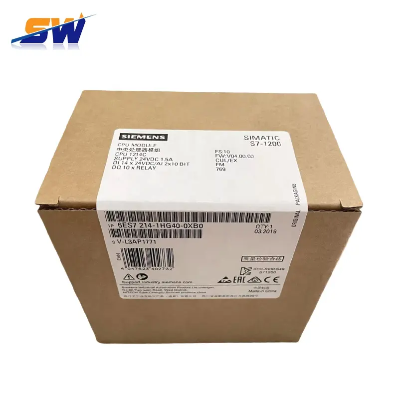 6ES72141HG400XB0 SONGWEI CNC SIEMENS SIMATIC S7 1200 CPU 1214C Reasonable Price PLC Controller 6ES7214-1HG40-0XB0