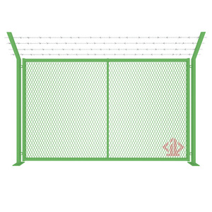 Malla de Alambre de Diamante Hengfu, Acero Galvanizado, Verde, para Barandas de Carreteras y Redes de Aislamiento - Product Image 3