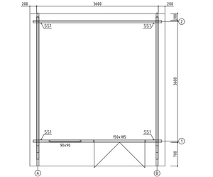 Petite cabane extérieure à structure en bois massif de haute qualité 15 ㎡ pour les loisirs en plein air - Product Image 3