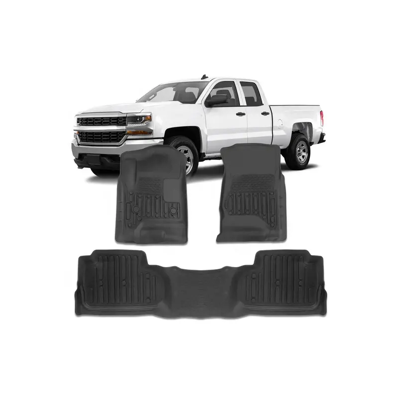 Hw 4x4 offroad TPE chất liệu phía trước phía sau xe thảm sàn lót tất cả thời tiết cho Silverado/Sierra 2014 2019 đôi & mở rộng cab