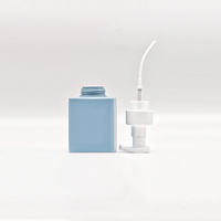 Flacon pompe cosmétique en plastique PET rond bleu en mousse carrée, nouveau design, pour gel douche et lotion