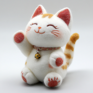 Özel dekorasyon şanslı kedi Mini mefruşat ürünleri özel Kawaii Anime dolması kedi peluş oyuncak - Product Image 3