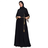 Abaya musulmane décontractée respirante grande taille personnalisée à manches longues pour l'Aïd, vêtements islamiques de Dubaï de haute qualité, légers et à séchage rapide