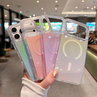 Coque de téléphone magnétique de luxe IMD pour iPhone 18 17 Pro Max, étui de téléphone portable coloré dégradé pour iPhone 12 13 14 15 16 17
