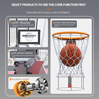 Lanceur de ballons de basket portable et automatique, machine d'entraînement intelligente pour le retour de ballons de basket pour terrain de jeu