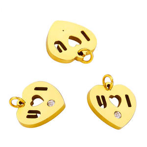 D022 Amazing Hot Stainless Steel <strong>Charm</strong> Heart <strong>Word</strong> Letter <strong>Charm</strong> love You More Necklace Pendant Jewelry Findings - Product Image 5