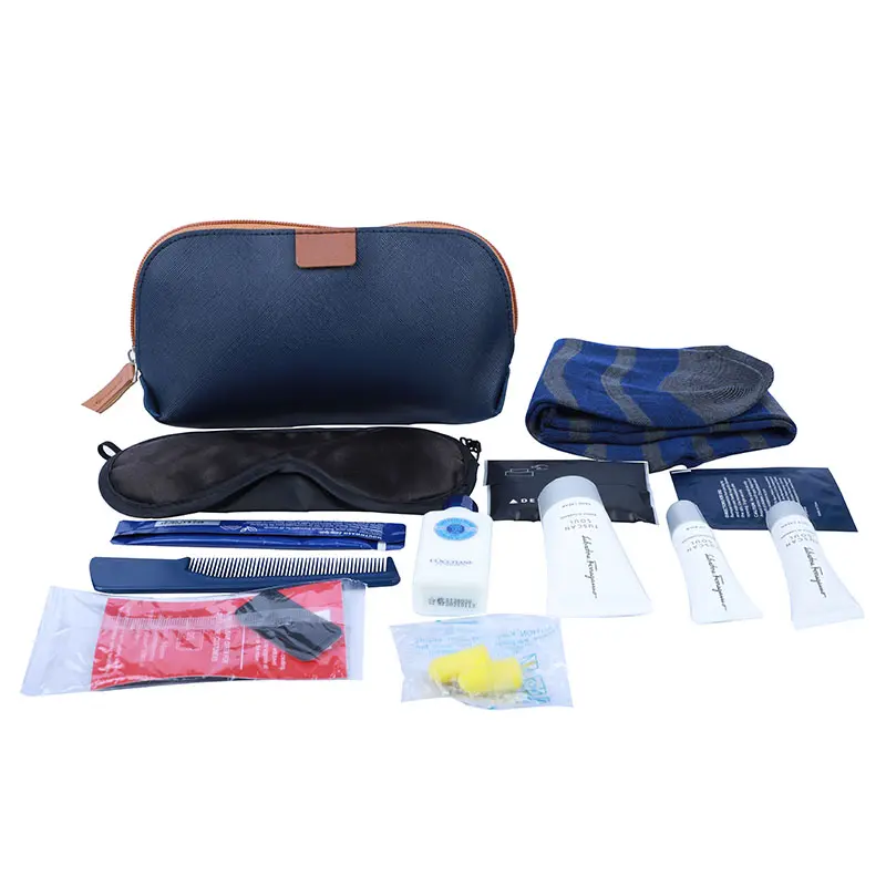 First Class amenity kit airline amenities set custom airplane kit