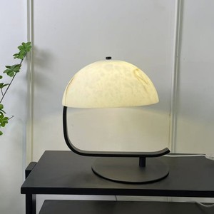 Lámpara de Mesa con Pantalla de Cerámica en Forma de Cúpula, Luz LED, Decoración para el Hogar, Dormitorio, Sala de Estar, Lámpara de Escritorio E27 con Interruptor - Product Image 1