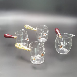 Vendita calda di alta qualità squisito di vetro Set <span class=keywords><strong>da</strong></span> tè per versare la <span class=keywords><strong>tazza</strong></span> di tè con manico in metallo - Product Image 6