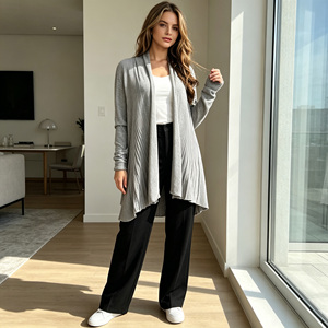 Cardigans en tricot personnalisés pour femmes, pull à manches longues, cardigans en tricot tendance pour filles et femmes - Product Image 1